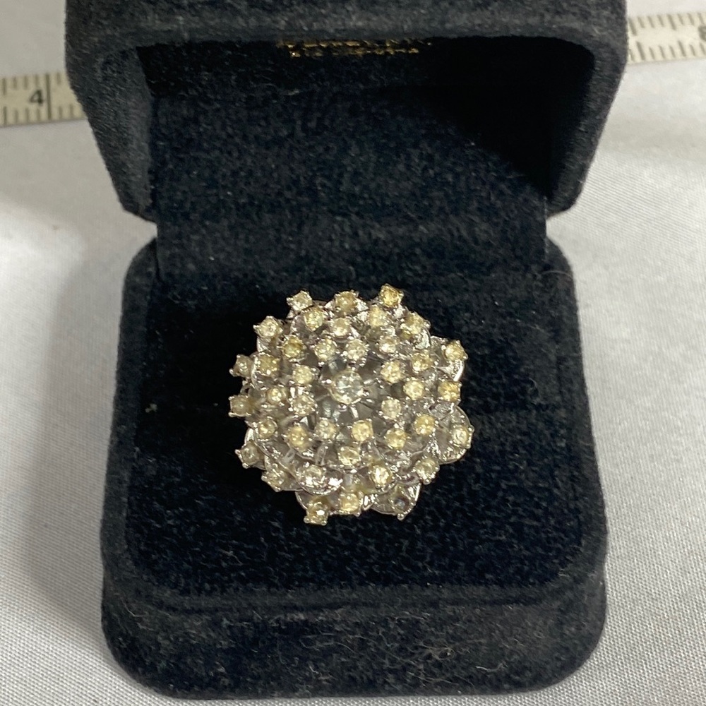 Vintage Vendome cluster rhinestone ring